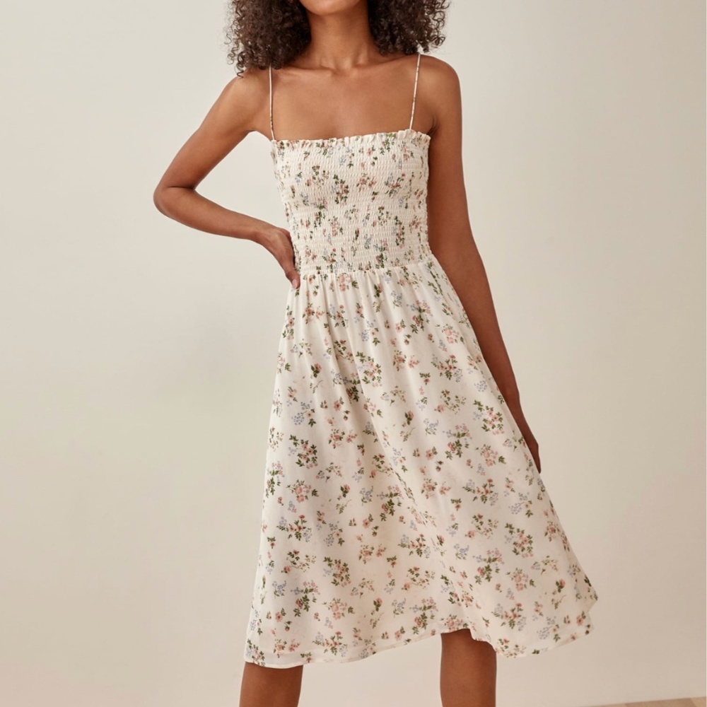 NWT Reformation Sable Dress L Cream